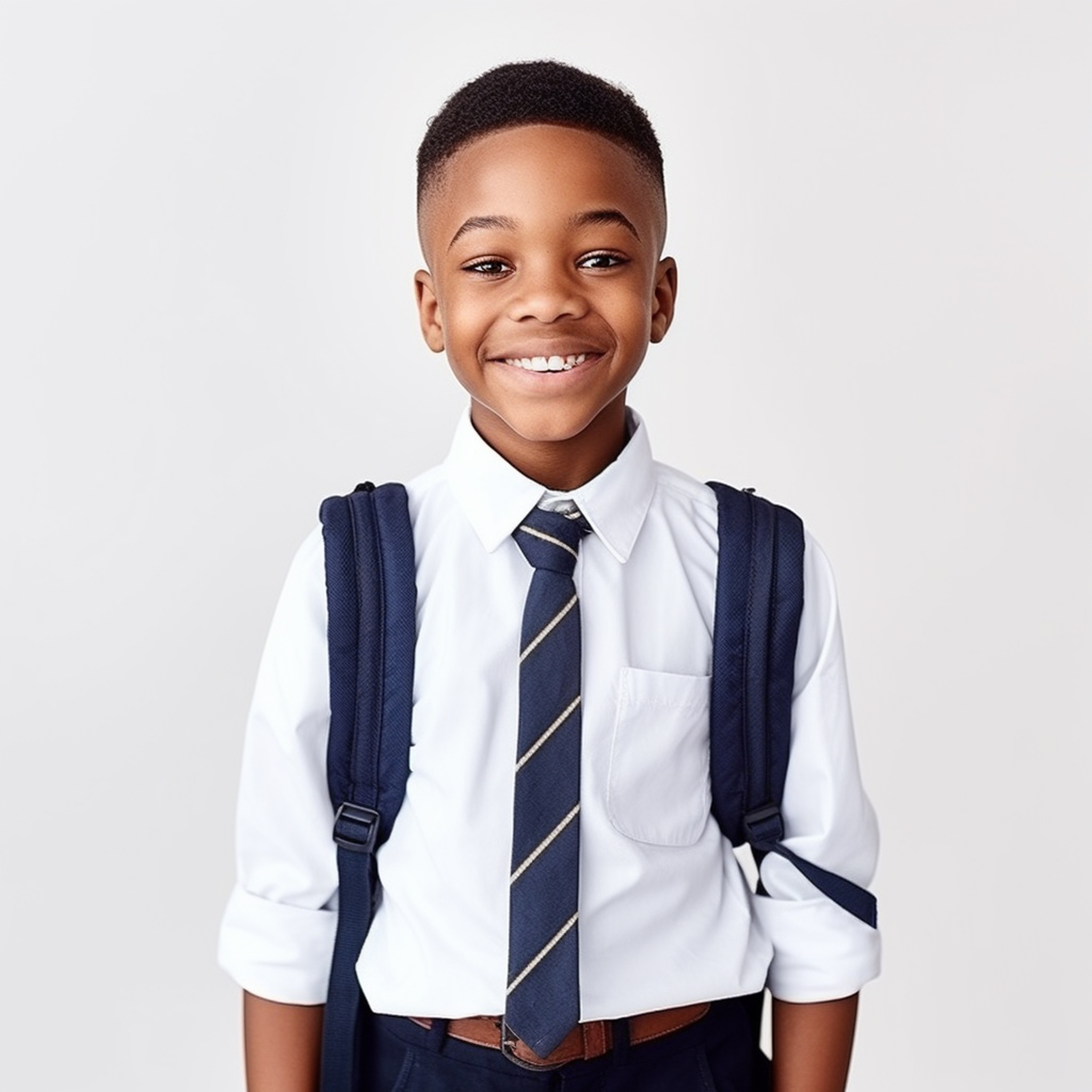 Student ready for school