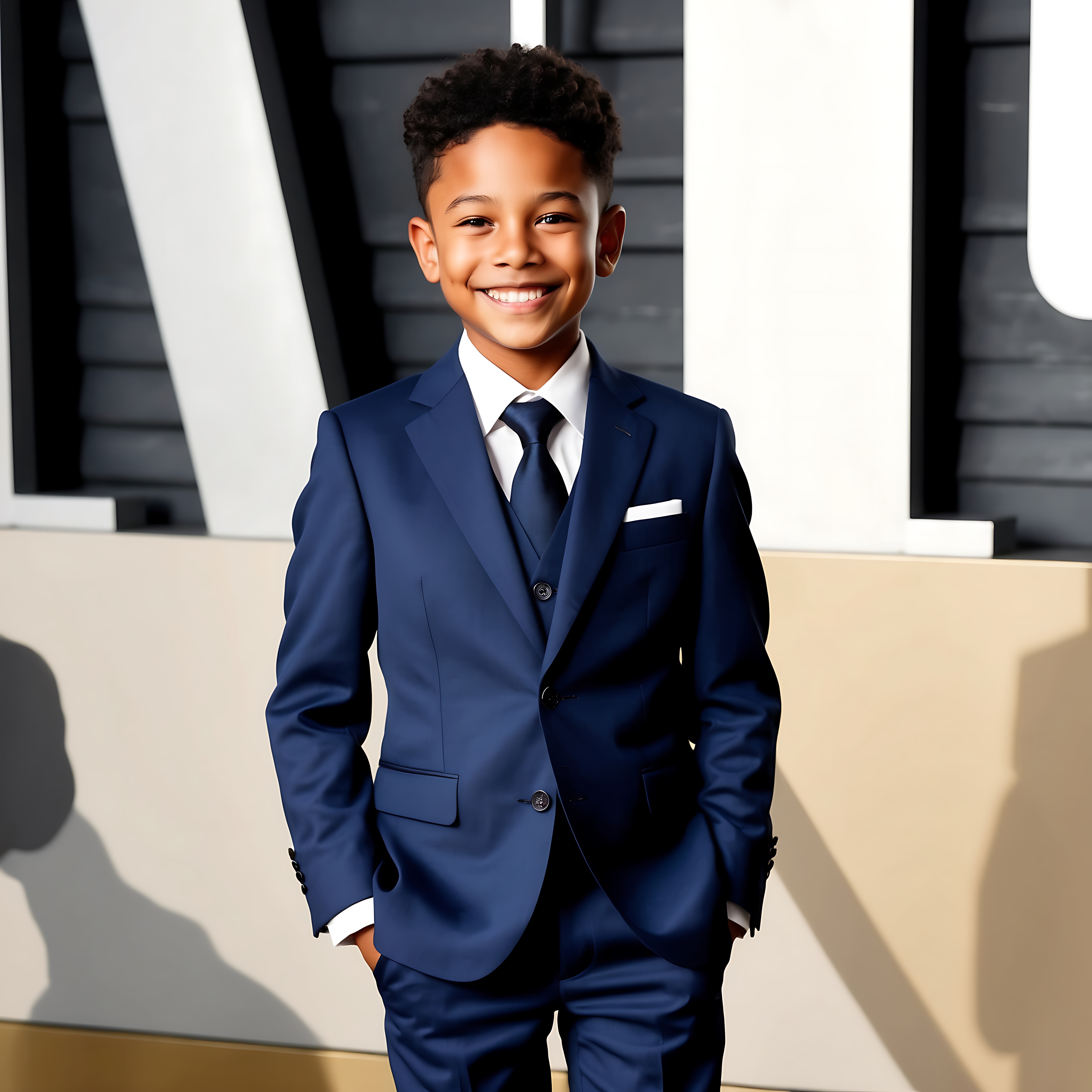 Senior student in suit